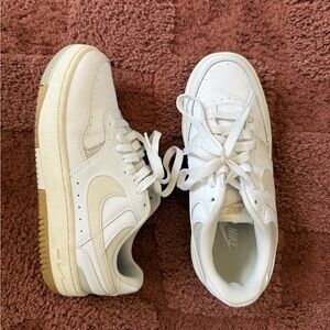 Nike Women's White Sneakers with Gum Sole